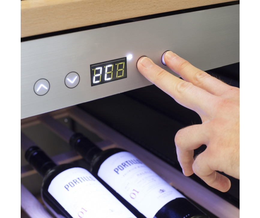 CASO WineChef Pro 126 vrijstaande wijnkoelkast - roestvrijstaal