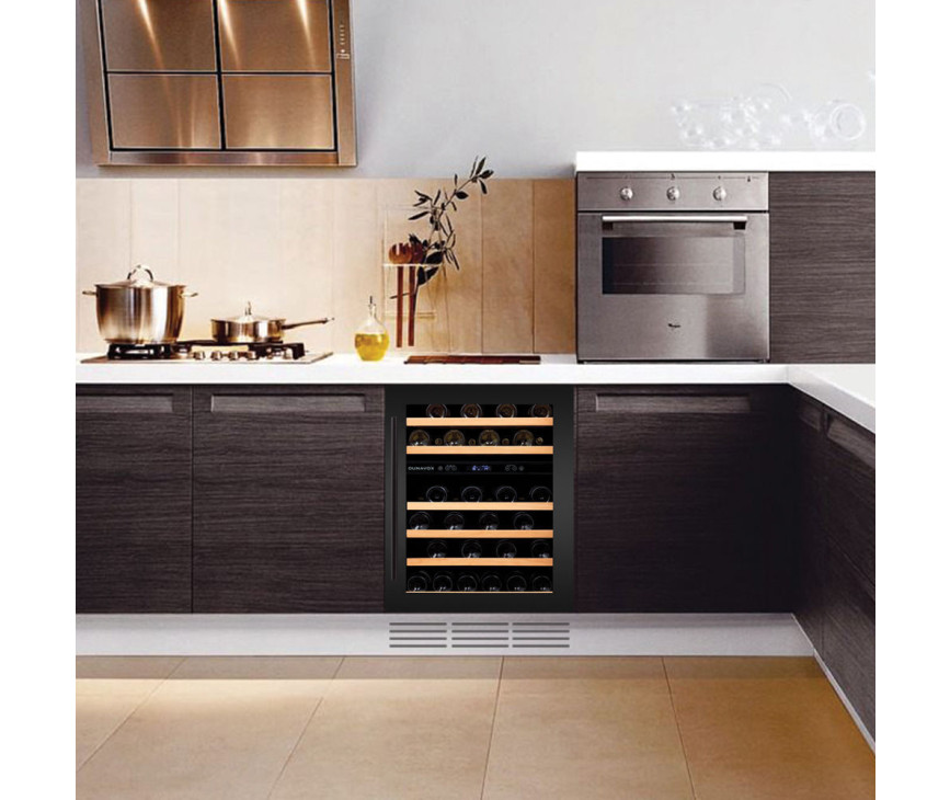 Dunavox DAUF-46.145DB inbouw wijnkoelkast - zwart