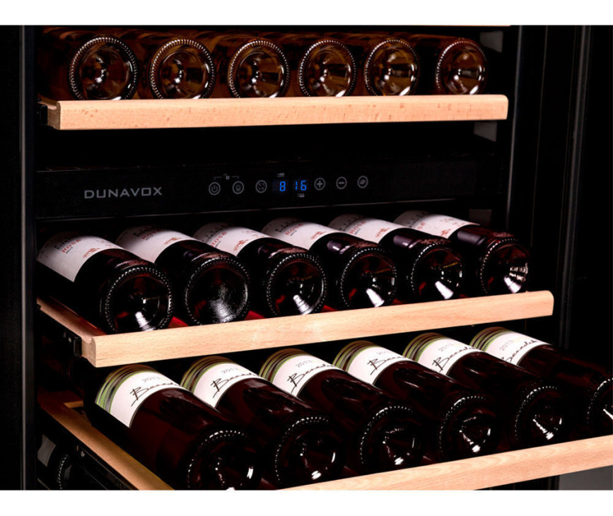 Dunavox DX-166.428DBK inbouw wijnkoelkast - zwart