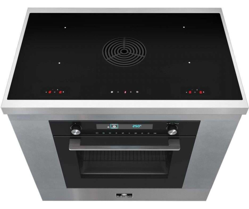 Elementi di Cucina IK9024-IX inductie fornuis met afzuiging - rvs