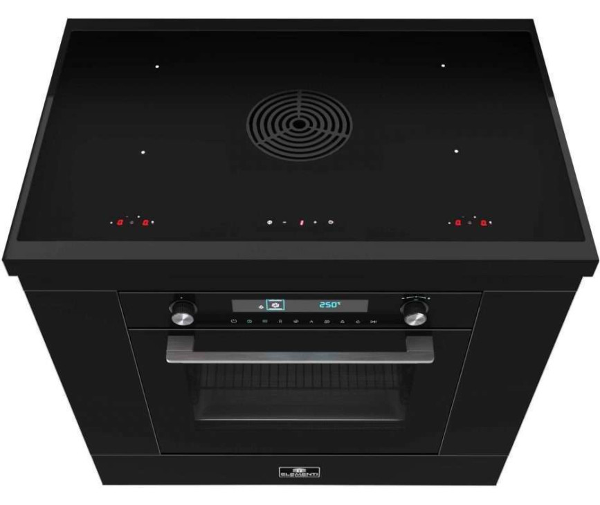 Elementi di Cucina IK9024-ZW inductie fornuis met afzuiging en magnetron - zwart