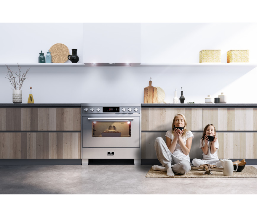 Elementi di Cucina EC9036-IX-S inductie fornuis - klassiek - rvs