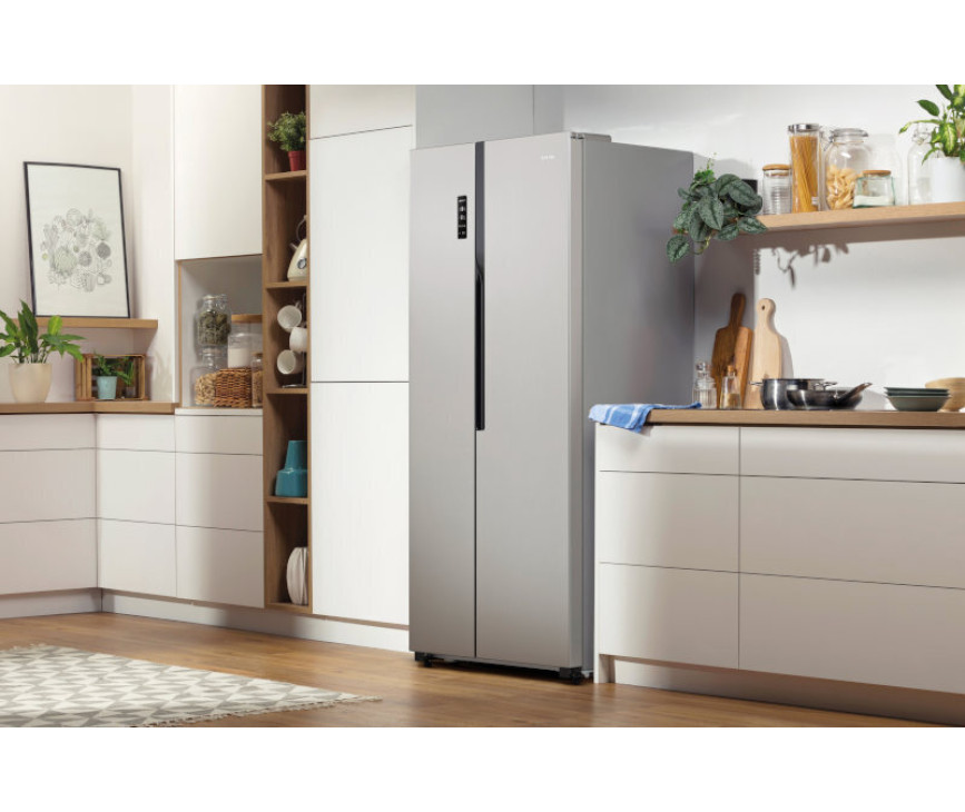 Etna AKV578RVS side-by-side koelkast - rvs front