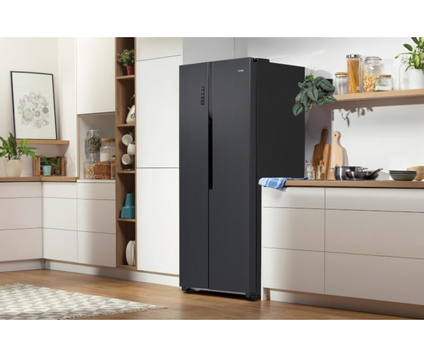 Etna AKV578ZWA side-by-side koelkast - blacksteel 