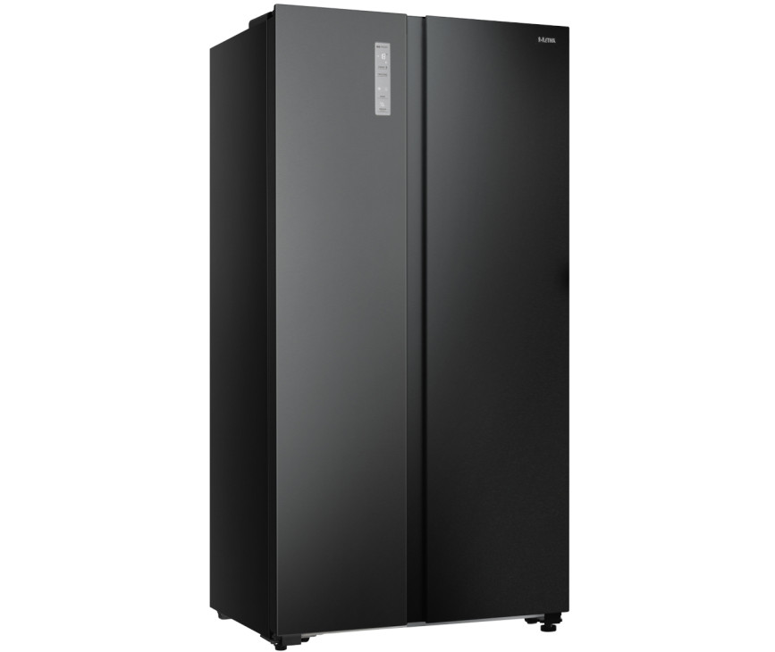 Etna AKV678ZWA blacksteel side-by-side koelkast - nofrost