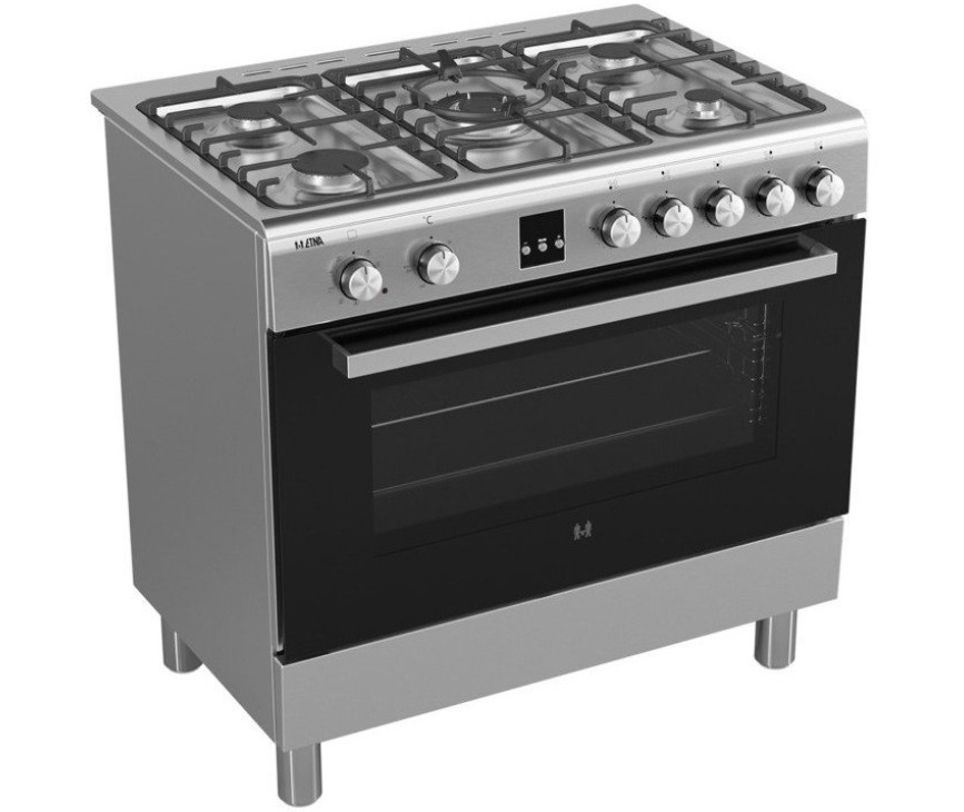 Etna FG190RVS design fornuis - roestvrijstaal - 90 cm. breed