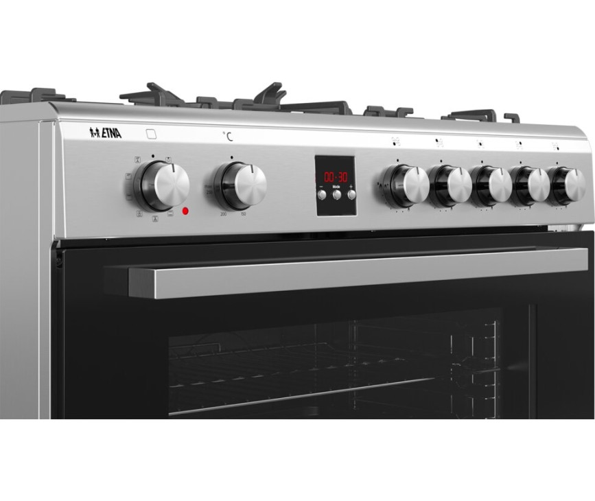 Etna FG190RVS design fornuis - roestvrijstaal - 90 cm. breed
