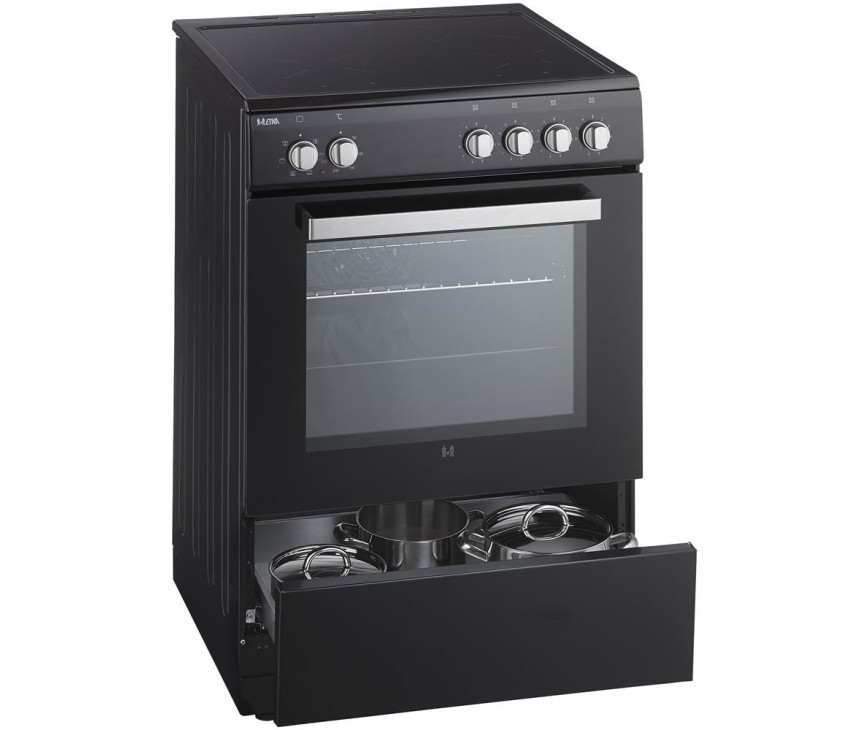Etna FIV560ZWA inductie fornuis - zwart - 2-fasen aansluiting