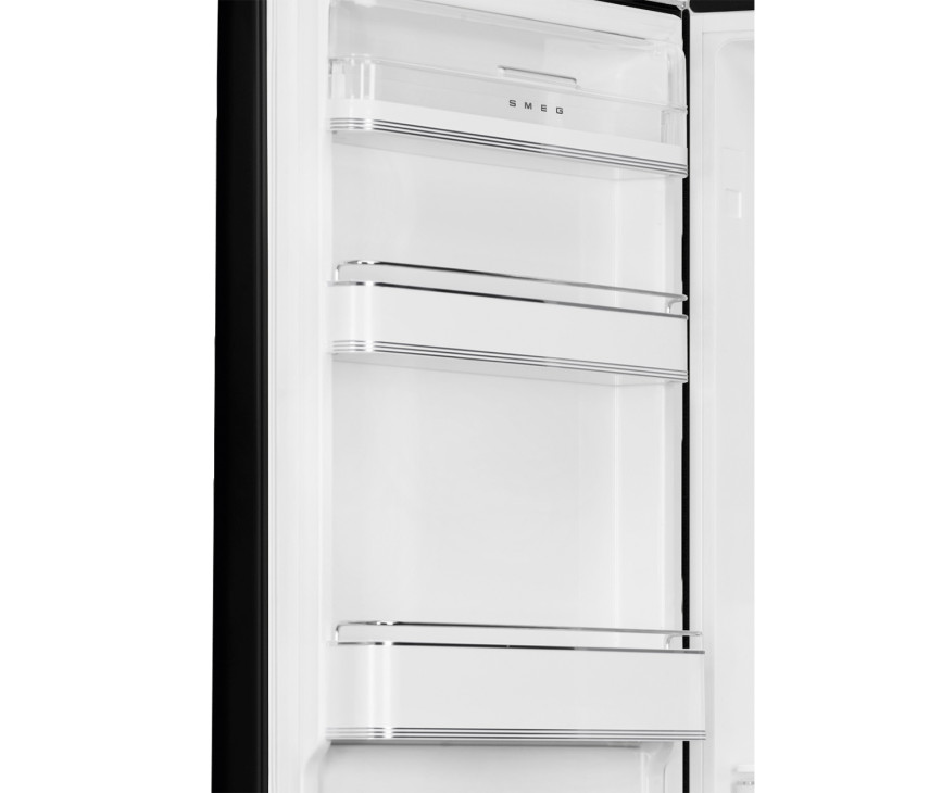 Smeg FAB32LBL5 retro jaren 50 koelkast zwart - linksdraaiend