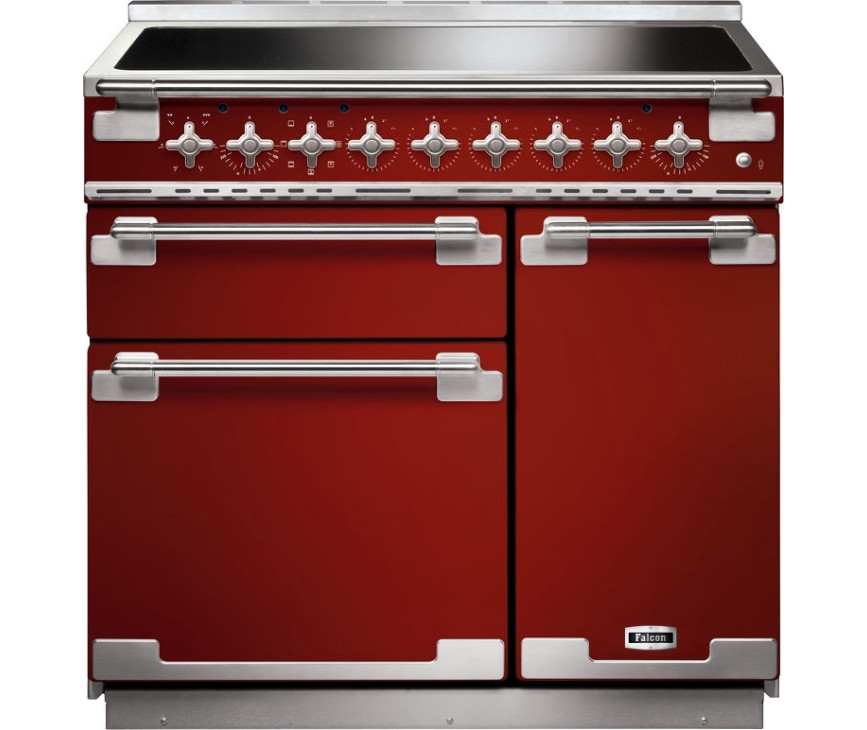 Falcon Elise 90 inductie fornuis in Cherry Red
