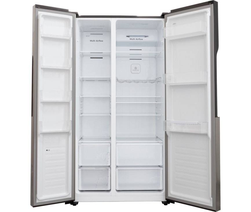Frilec BONNSBS-525-010CINOX side-by-side koelkast - rvs-look
