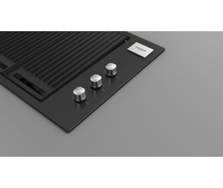 Fulgor milano FOBQ 803 G MBK inbouw gas barbecue - mat zwart