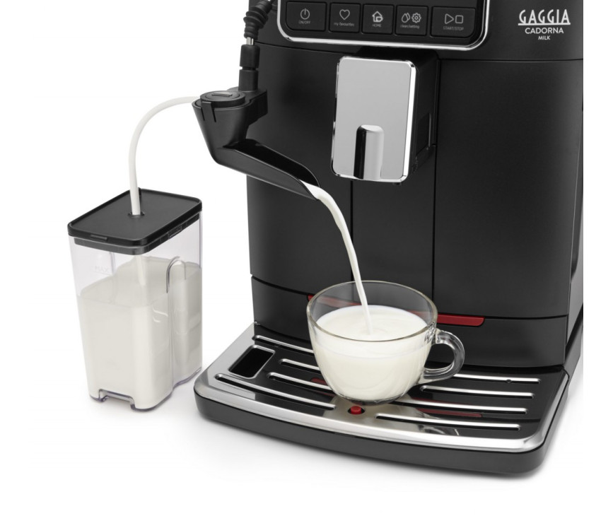 Dankzij het melkreservoir in de Gaggia CADORNA MILK koffiemachine maak je lekkere koffie met melk