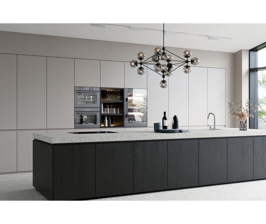 V-Zug CombiSteamer V6000 45M PowerSteam Autodoor combi-stoomoven - platinum spiegelglas 