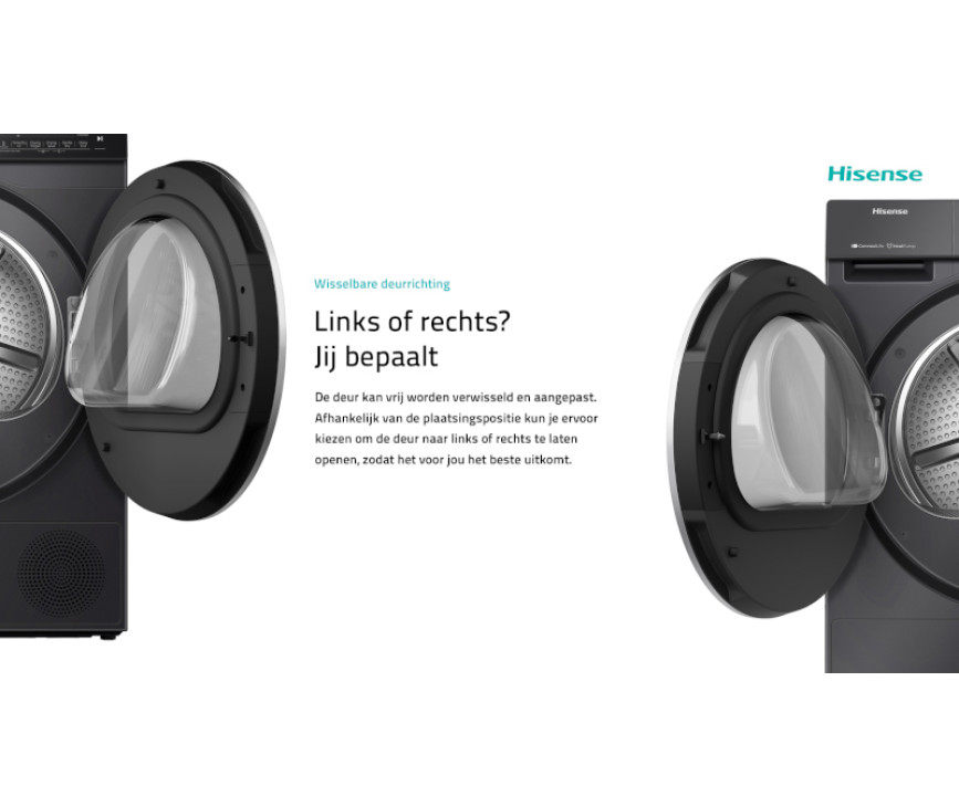 Hisense DH5S102BB warmtepomp zwart droger