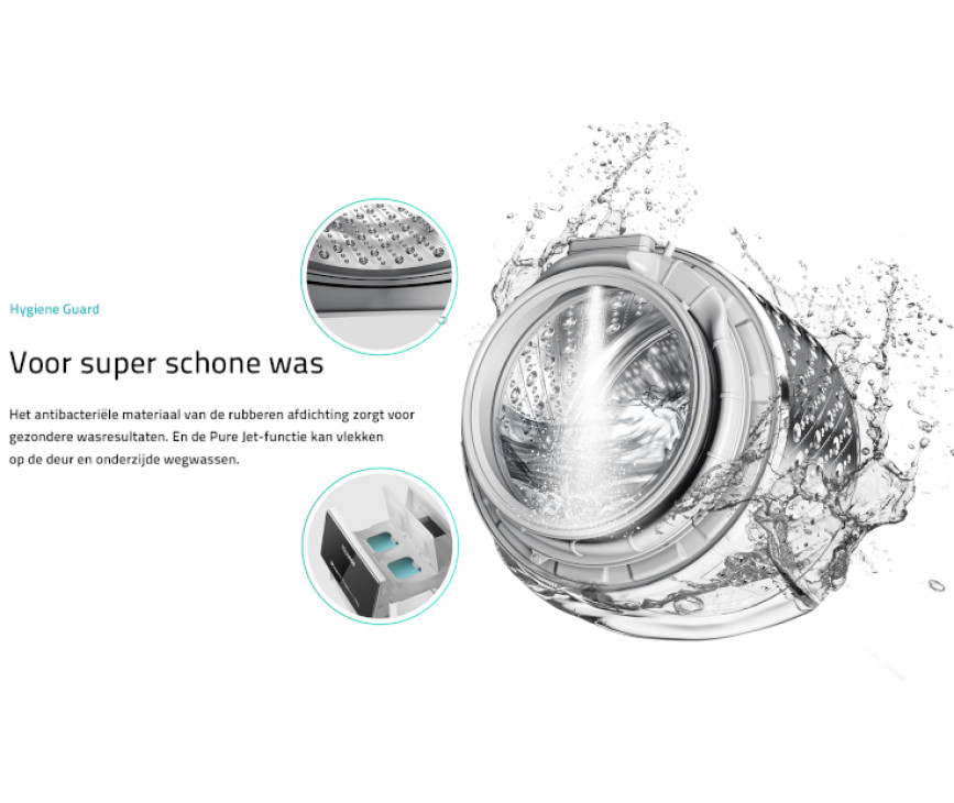 Hisense WF5S1043BW wasmachine met HomeConnect en energieklasse A
