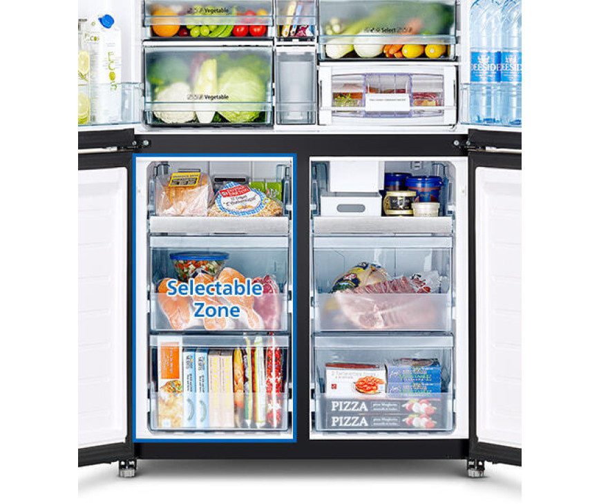 Hitachi R-WB640VRU0 (GBK) side-by-side koelkast - zwart glas