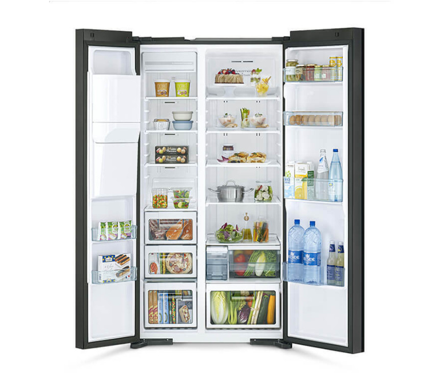 Hitachi R-SX700GPRU0 side-by-side koelkast - zwart glas