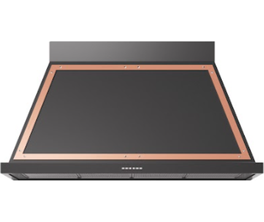 Ilve ANB120/MGP wand afzuigkap - 120 cm. - mat-grafiet met koper