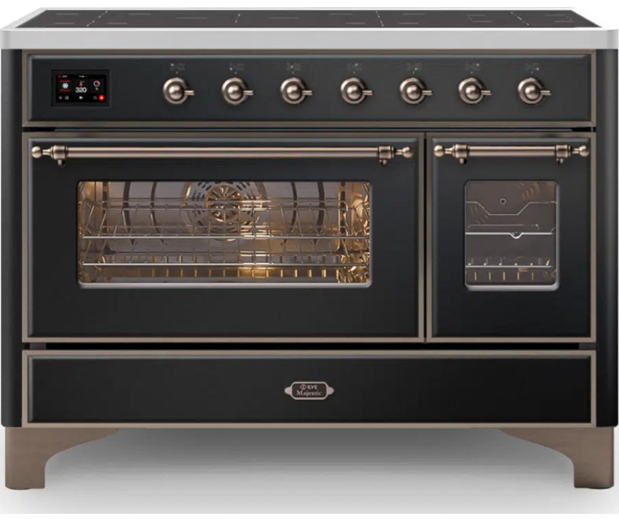 Ilve MI127NE3/BK inductie fornuis - zwart - 120 cm. breed