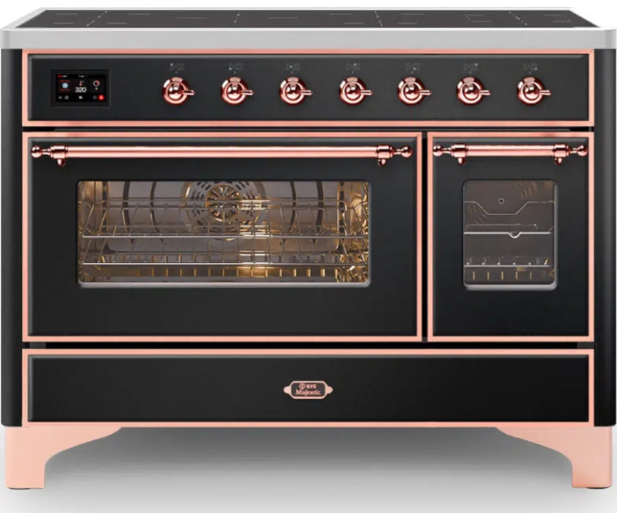 Ilve MI127NE3/BK inductie fornuis - zwart - 120 cm. breed