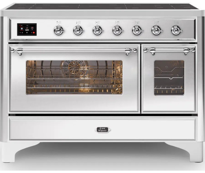 Ilve MI127NE3/SS inductie fornuis - roestvrijstaal - 120 cm. breed
