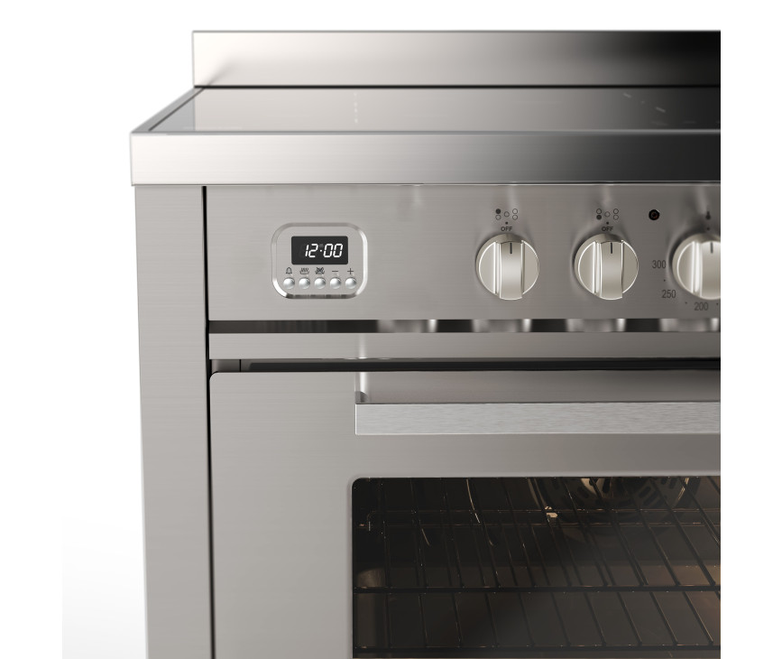 Ilve LBI095WSCM3/SS inductie fornuis rvs - 90 cm. breed