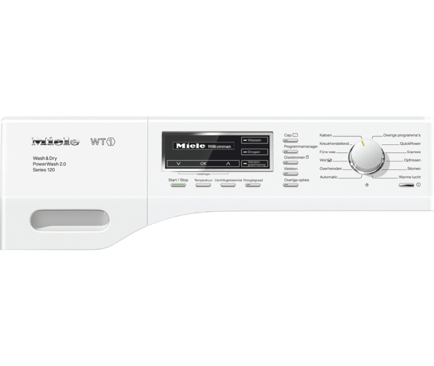 Miele WTF115 WCS was/droogcombinatie uitgevoerd met QuickPower voor snel en efficiënt wassen en drogen