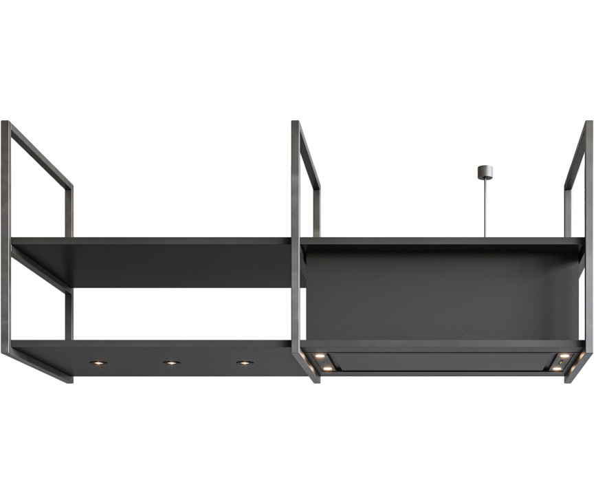 Novy 15010 afzuigkap eiland - Pureline Frame 120 cm Zwart