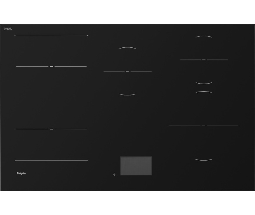 Pelgrim IK9084R inductie kookplaat met TFT scherm - 80 cm breed