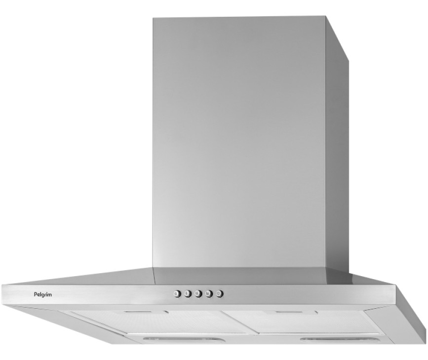De Pelgrim PSK625RVS is een schouw model afzuigkap van 60 cm breed