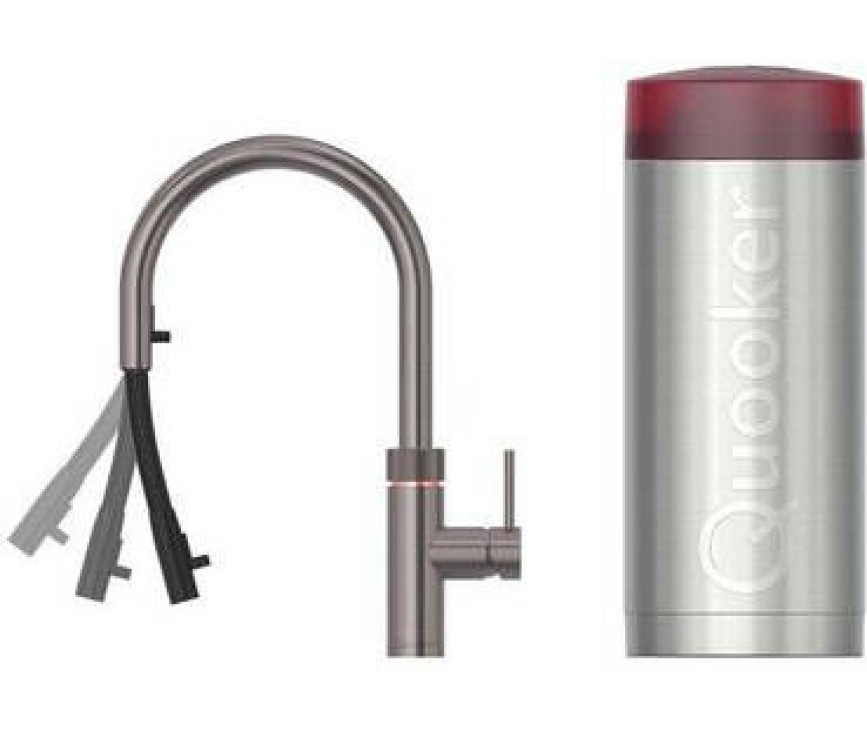 Quooker COMBI+ Flex GUNMETAL- kokend water kraan met boiler