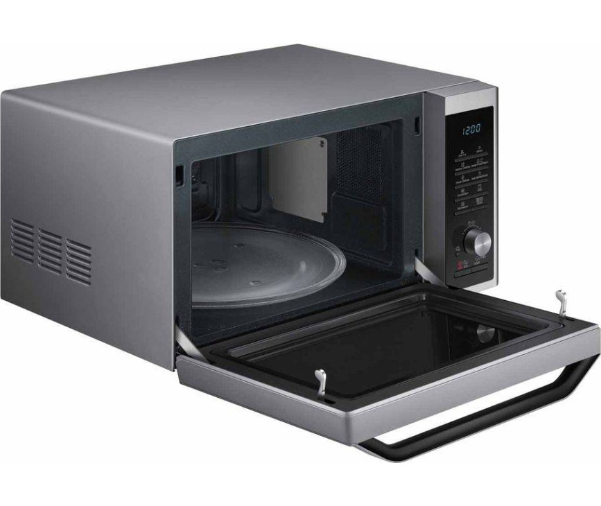 De Samsung MC32J7055CT combi magnetron heeft in het interieur van 35 liter een draaiplateau