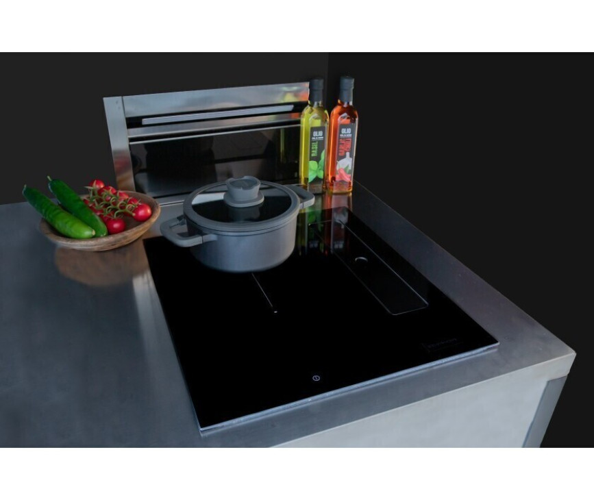Senza Nome Piccolo 45 inductie kookplaat met afzuiging - 45 cm. breed