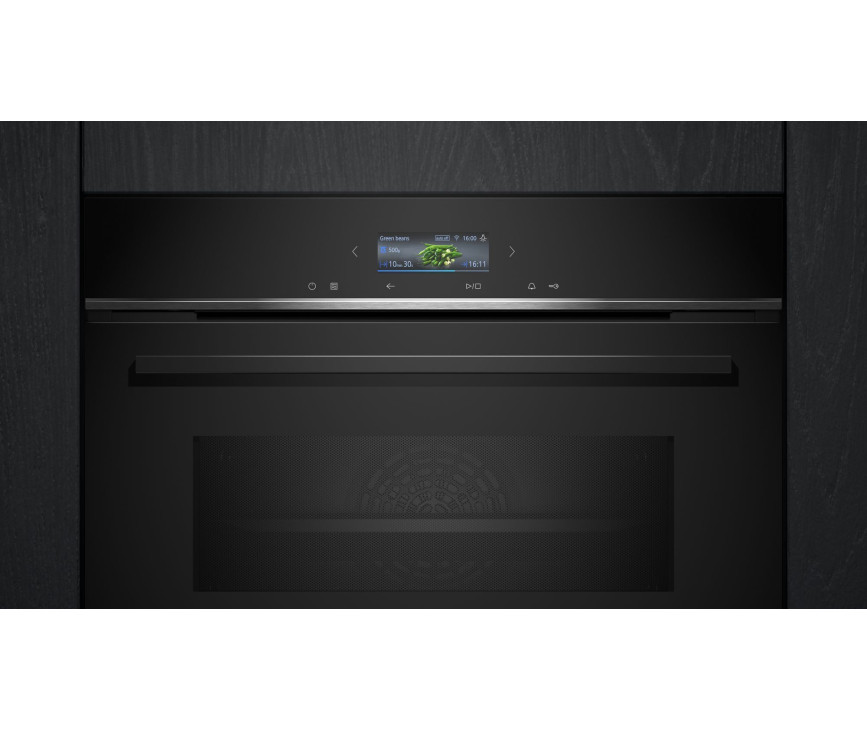 Siemens CM724G1B3 inbouw oven met magnetron - zwart glas