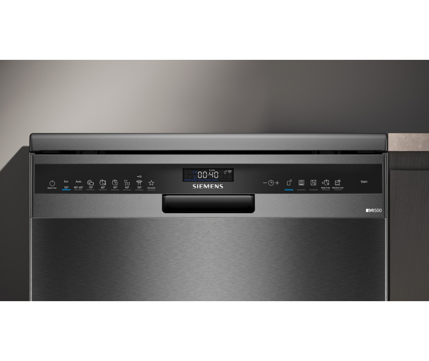 Siemens SN25EC13CE vrijstaande vaatwasser - blacksteel