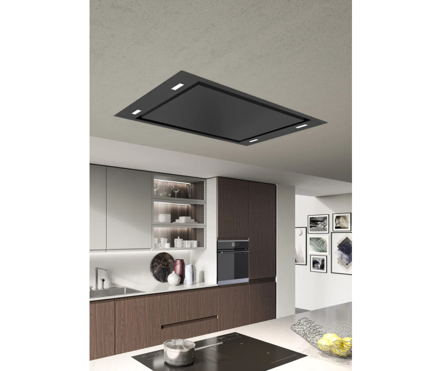 Senza Nome Vento 120 B inbouw plafond afzuigkap - zwart