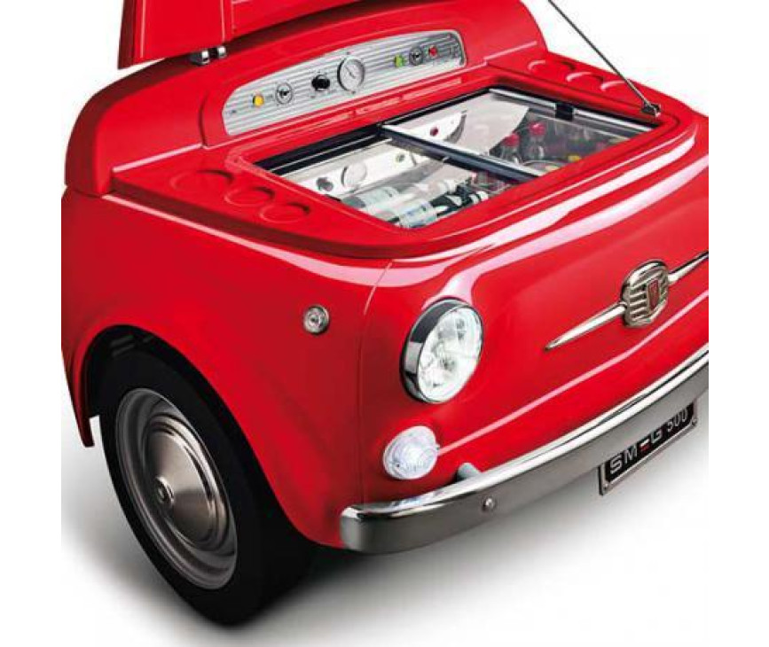 Smeg SMEG500R Fiat500 koelkast - rood
