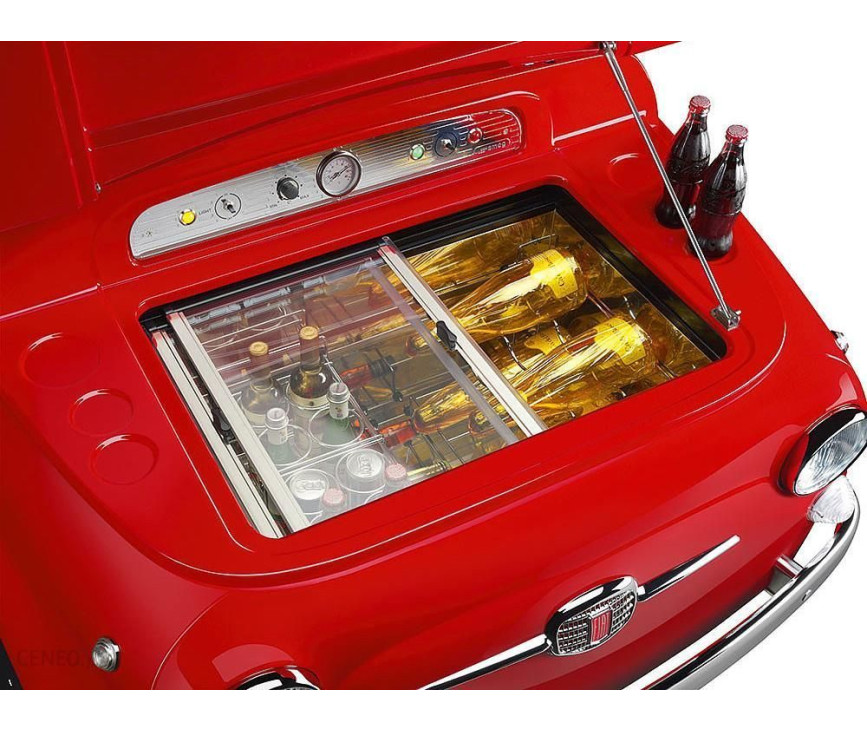 Smeg SMEG500R Fiat500 koelkast - rood