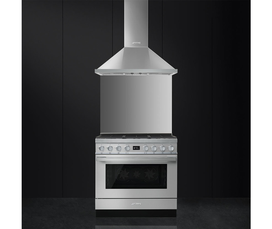 De Smeg KPF9X is goed te combineren met het Smeg CPF9GMX fornuis