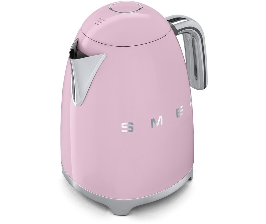 De Smeg KLF03PKEU waterkoker roze heeft een rvs schenktuit