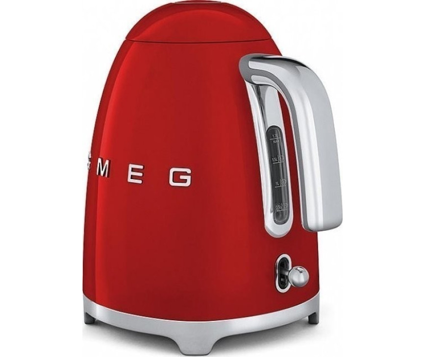 De Smeg KLF03RDEU waterkoker rood heeft een inhoud van 1,7 liter