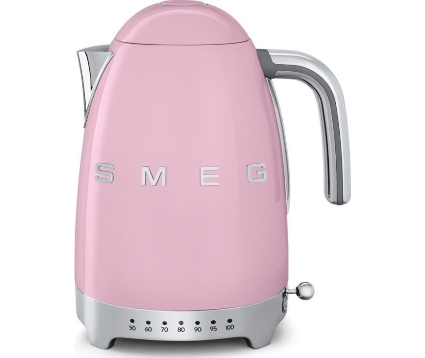 Smeg KLF04PKEU waterkoker roze heeft een inhoud van 1,7 liter