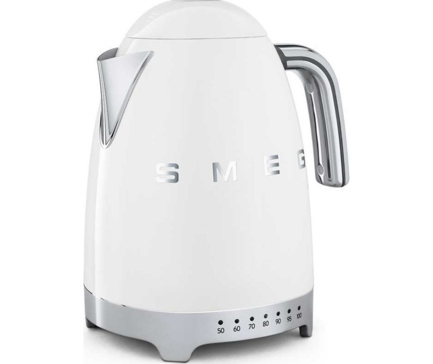 De Smeg KLF04WHEU waterkoker wit heeft een inhoud van 1,7 liter