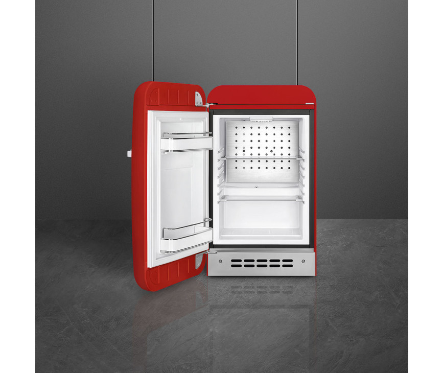 Smeg FAB5LRD5 minibar rood - linksdraaiend