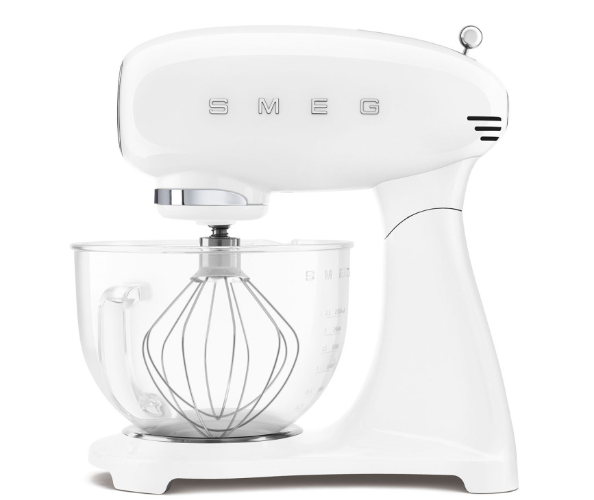 Smeg SMF13WHEU keukenmachine - volledig wit met glazen mengkom