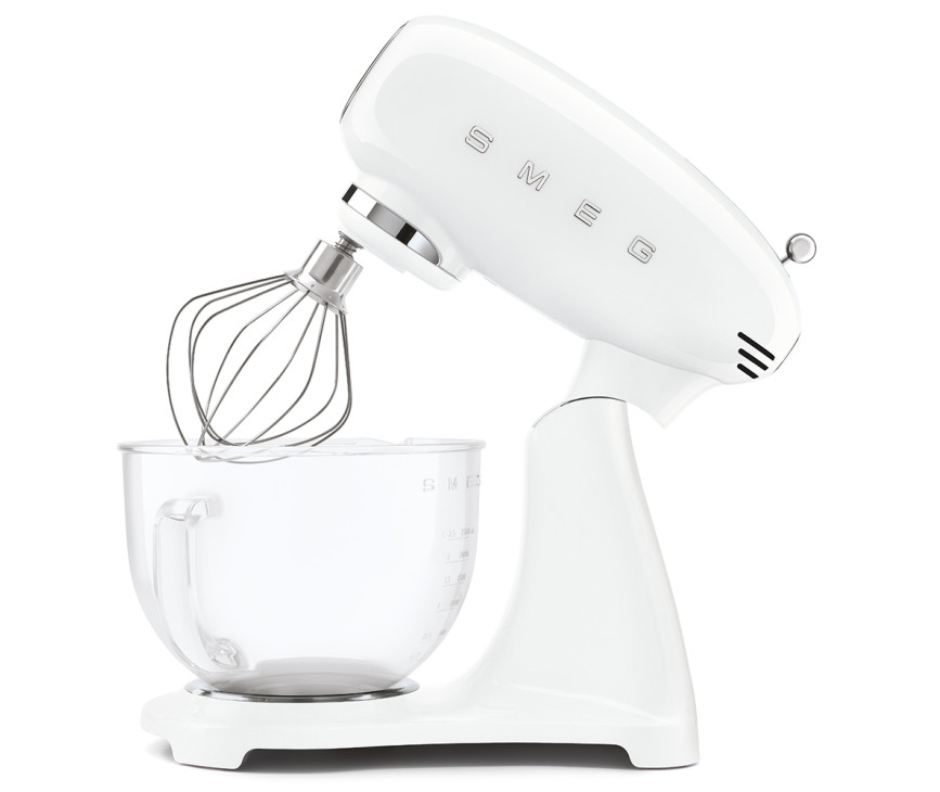 Smeg SMF13WHEU keukenmachine - volledig wit met glazen mengkom