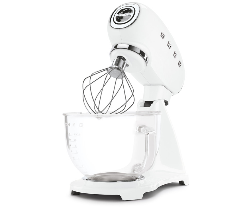 Smeg SMF13WHEU keukenmachine - volledig wit met glazen mengkom