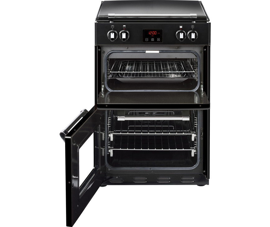 Het Stoves RICHMOND 600 Ei EU ZWART inductie fornuis heeft twee ovens, multifunctioneel