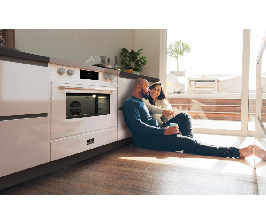 Elementi di Cucina IM9034-WT-IX-S inductie fornuis met afzuiging - wit